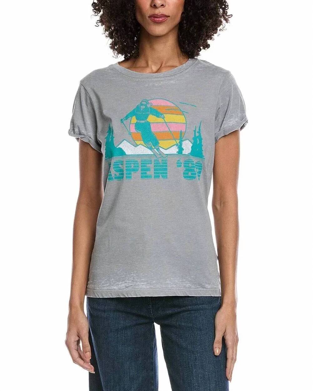 NEW PRINCE PETER COLLECTION aspen 89 burnout tee in light grey